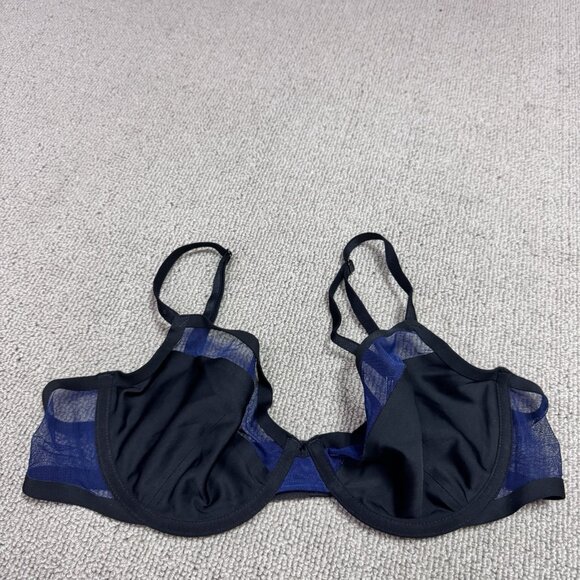 Victoria’s Secret Bra Unlined Demi Black Blue Women’s Size 34D - Picture 3 of 9